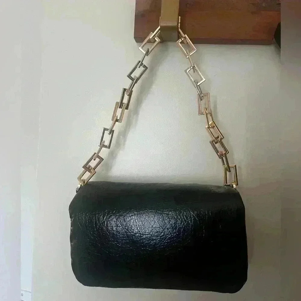 Simon Puffy Faux Leather Shoulder Bag - Picture 5 of 8